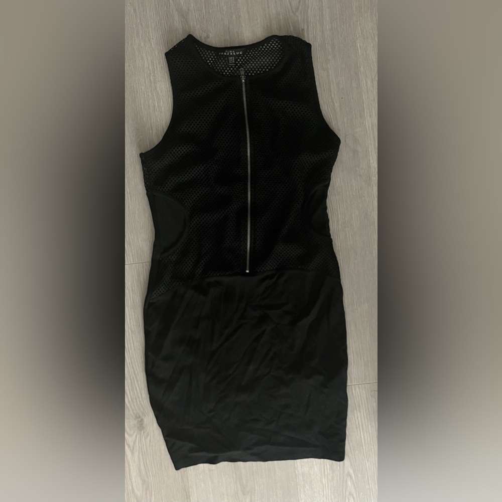Zara Trafaluc Black Mesh Dress, S